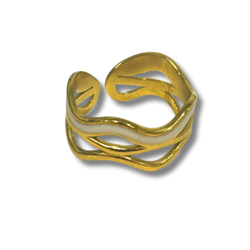 Wavy Pearl Ring