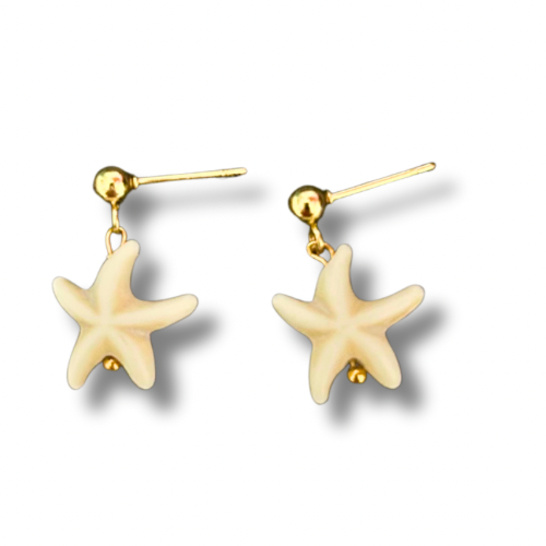 Starfish Gold Dangle Earrings